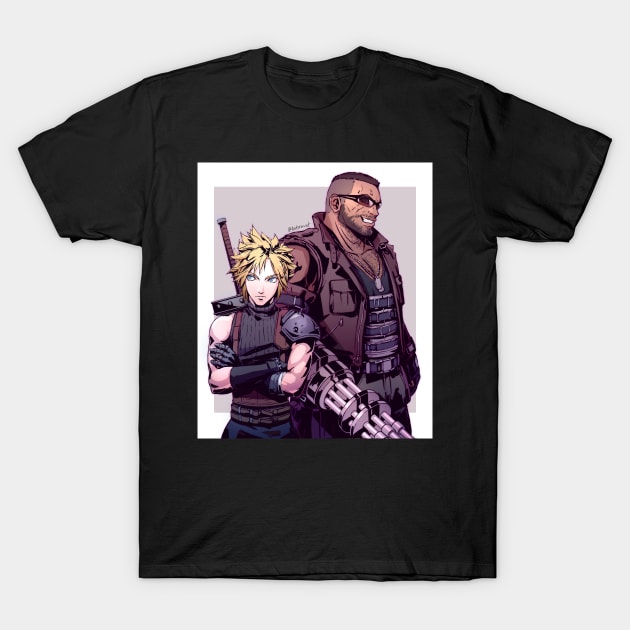 Cloud and Barret T-Shirt by dat_cravat